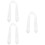 3Pcs White Graduation Stole Unisex Plain Satin Sash for Uniform 7