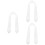 3Pcs White Graduation Stole Unisex Plain Satin Sash for Uniform 6