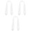 3Pcs White Graduation Stole Unisex Plain Satin Sash for Uniform 3