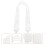 3Pcs White Graduation Stole Unisex Plain Satin Sash for Uniform 10