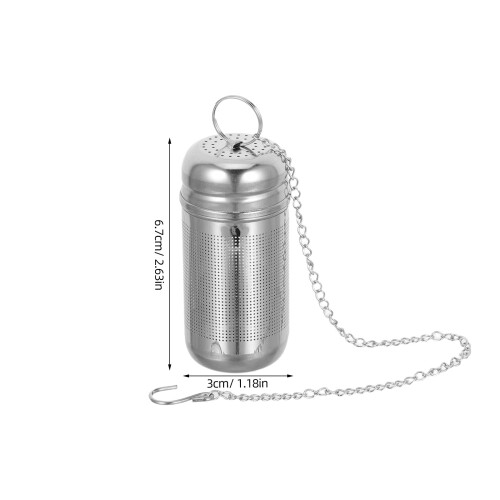 2Pcs Silver Stainless Steel Tea Strainers Infuser for Kitchen Use 1