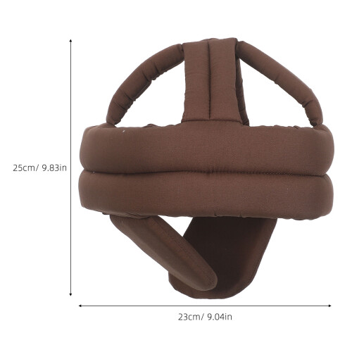 Coffee Cotton Senior Head Safety Hat Adjustable Protection Cap 2