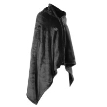 2Pcs Grey Coral Fleece Heated Shawl Electric Blanket USB Portable Wrap