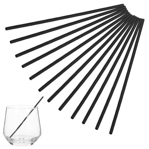 4000Pcs Elegant Black Straight Cocktail and Coffee Stirrer 2
