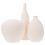 6Pcs Beige Ceramic Flower Vases Simple Style Ornament 3