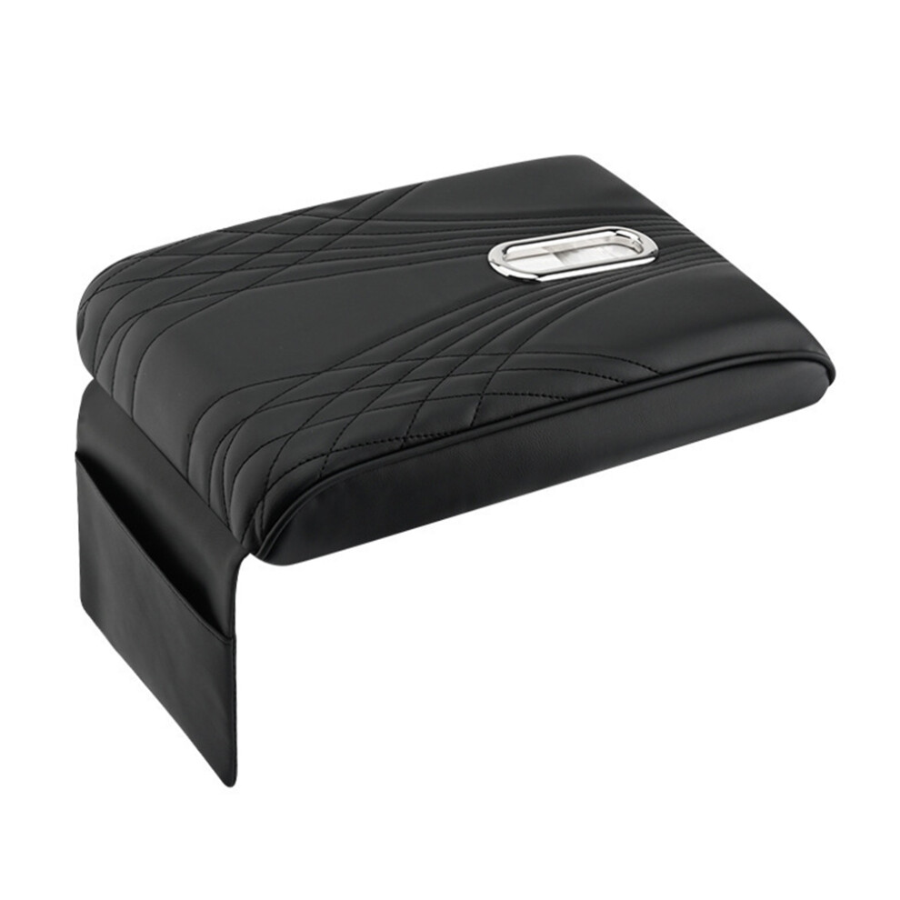 5Pcs Car Armrest Cushion Storage Box Pu Tissue Napkin Holder Black 3601412227732