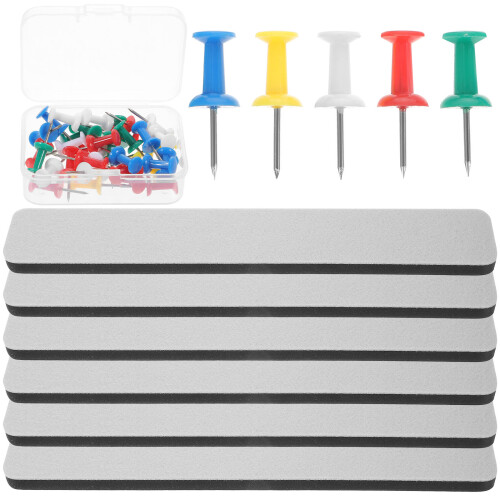3Sets White Felt Cork Strips Small Note Boards for Wall Use 1