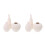 6Pcs Beige Ceramic Flower Vases Simple Style Ornament 5