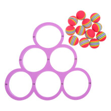 1Set Eva Floating Purple Pool Rings with Score for Water Toss Games