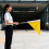 One Set Extendable Handheld Flagpole Stainless Steel For Traffic 5