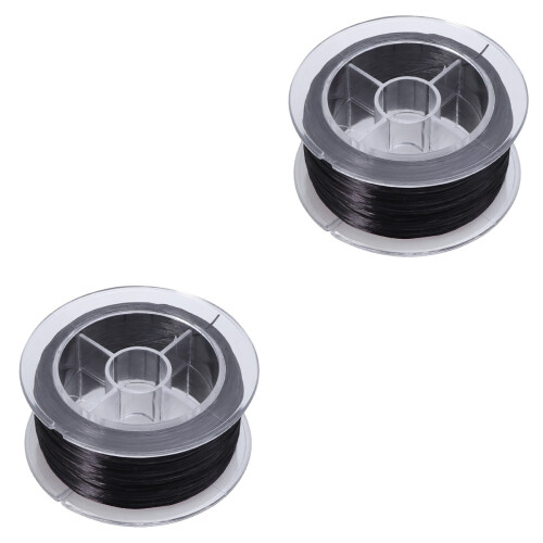 2Pcs Black Elastic Beading Thread Flexible Cord for Jewelry Use 2