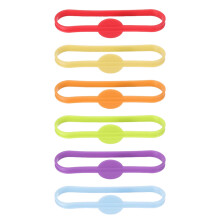 6Pcs Silicone Drink Marker Band Ring For Glass Bottle Wedding Party