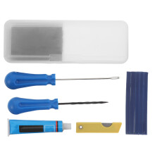1Set Motorcycle Tire Patch Repair Kit Pc+metal Vacuum Seal Tool