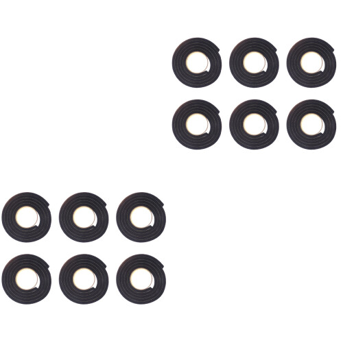 12Pcs Strong Adhesive Black Door Draft Stopper Noise Blocking Strip 2