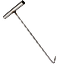 4Pcs Stainless Steel Manhole Cover Lifter Hooks Silver Durable Tool