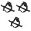 3Pcs Sturdy Portable Erhu Holder Black Practical Music Support 3