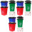 3Sets Durable Plastic Miniature Garbage Bins Kids Environmental Toys 5
