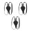 3Pcs Black Sword Holder Strap Dual Crossback Harness 9
