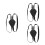 3Pcs Black Sword Holder Strap Dual Crossback Harness 4