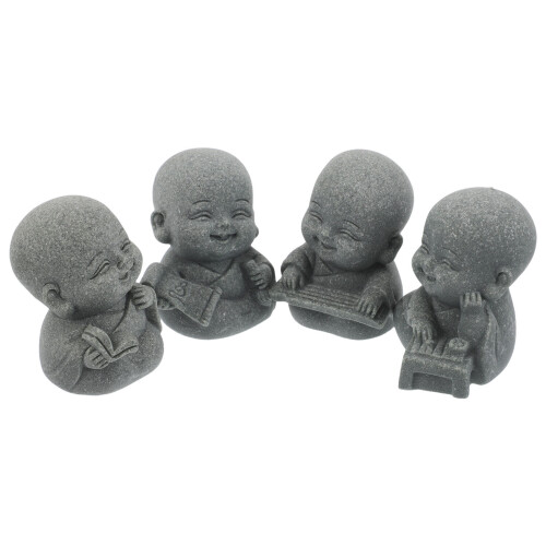8Pz Statue Mini in Arenaria Per Interni E Bonsai Zen 1