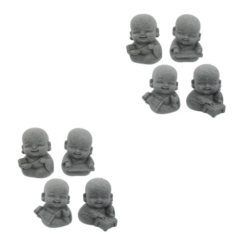 8Pz Statue Mini in Arenaria Per Interni E Bonsai Zen 2