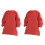 2Pz Tuta Pittura Bambini Rossa Con Chiusura Regolabile E Resistente 2