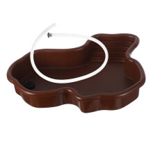 4Pz Piattaforma Bagno Tartarughe E Rettili ABS Grande Marrone Chiaro