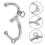 Anello Naso Clip-on Argento Per Uso Agricolo 11