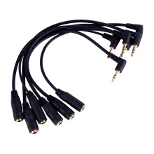 12Pz Cavo Estensione Audio 2.5mm A 3.5mm Auricolare Adattatore Nero