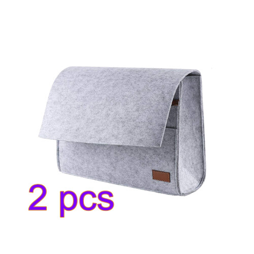 2Pz Borsa Da Comodino in Feltro Design Moderno E