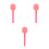 3Pz Microfono Wireless Portatile Rosa Con in Spugna 10