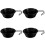 4Pz Ciotole Multiuso Nero Con Manico Per Campeggio 7