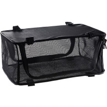 2Pz Borsa Porta Da Campeggio Nera Pieghevole Con Design A Rete