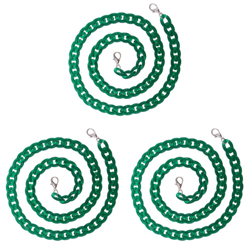 3Pz Cinghia Borsa Sostitutiva Verde Resina Catena Moda Versatile 1
