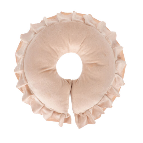 2Pz Poggiatesta Viso Cotone Marrone Chiaro Cuscino