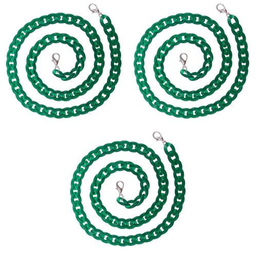 3Pz Cinghia Borsa Sostitutiva Verde Resina Catena Moda Versatile 2