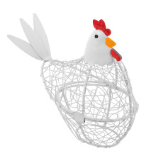 3Szt Dekoracyjny Biały Metalowy Koszyk Na Kurze Do I Stołu