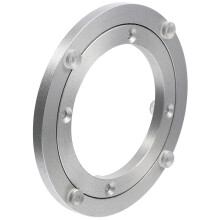 2Pièces Plateau Tournant Aluminium Alliage Argenté 360 Table