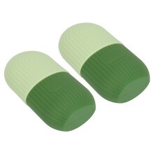 2 Stück Ice Face Roller Silikon Augenmassagegerät 100ml Grünes Wellenmuster