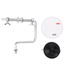 Enrolador de linha de pesca com ventosa, enrolador de linha de metal para carretel com mola de tensão ajustável e base de sucção forte,
