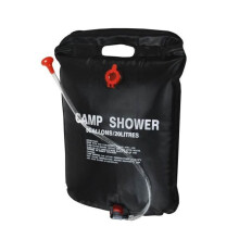 Solar Heating Premium Portable Shower Bag, Environmentally Friendly For Camping, Hiking, Fishing, And Beach Trips, 20L, Black