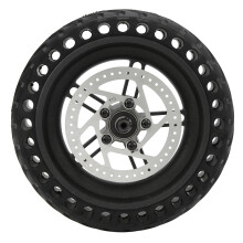 Scooter Wheel Hub Tyre Electric Scooter Wheels Replacement Tire Shock Absorbing Disc Brake Compatible Natural Rubber Wear Resistance All Weather Appli