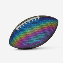 Holographic Luminous Football, Premium Quality Non-Toxic Rubber Ball for Versatile Indoor Outdoor Sports Games, Reflective Iridescent Rainbow Hex