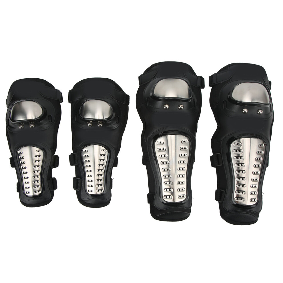 Knee Pads Motorcycle Protective Gear, Strong Impact Resistant Elbow Guards Lightweight Breathable Knee Shin Pads Pre Curved Design For Motocross Bikin 9301476328720