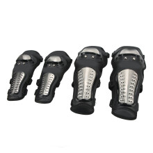 Motorcycle Knee Elbow Pads Protector PE Rubber Free Size Gray