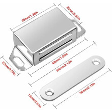 Magnetic Door Catch for Cabinet Doors, High Magnetic Stainless Steel Heavy Duty Catch with Strong Magnetic Force Rustproof Design, Secure Closure