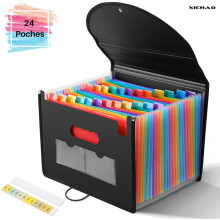 Skrivbordsorganisatör, Bärbar dokumentorganisatör för Letter A4-format, Slitstark polypropen, Stabil bärbar design, Utbyggbar kapacitet