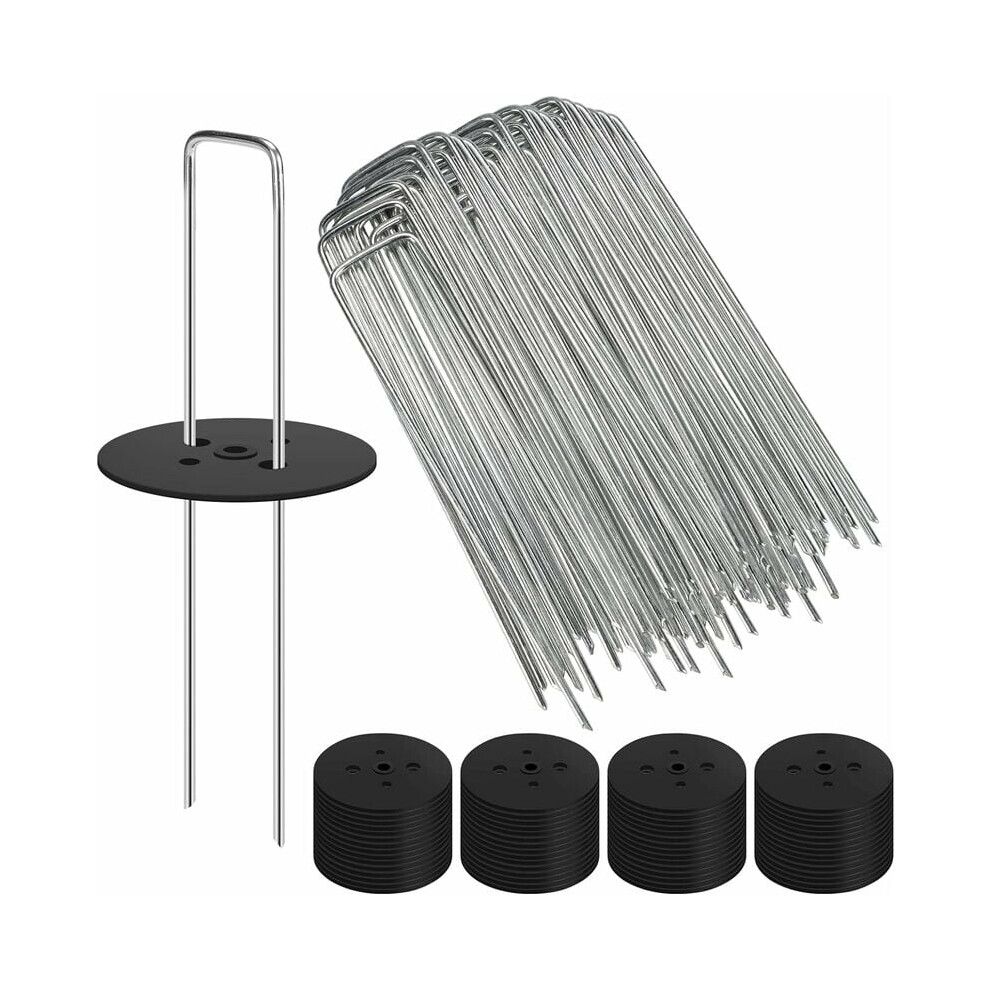 Sharp End Adjustable Width Staples, Galvanized Steel Robust Construction For Weed Control, Outdoor Irrigation Hoses, Artificial Grass, And Pet Fence 9173940444256
