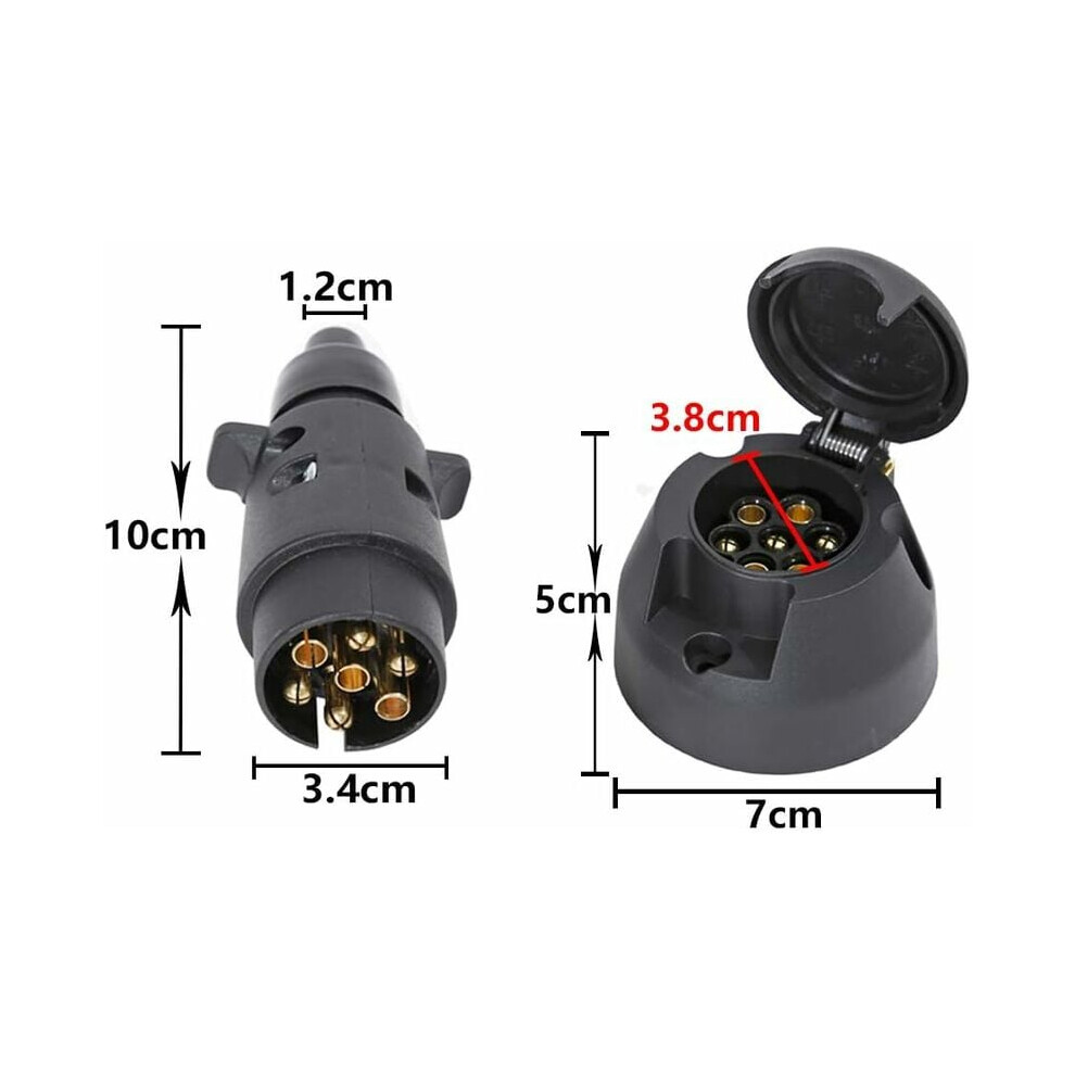 Pin Towbar Socket, Reliable And Safe Performance In All Road And Weather Conditions, Works With Caravans, Trucks, Rvs, Boats, And Trailers For 9169997241528