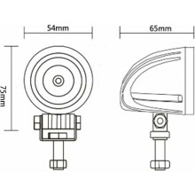 Arbeidslys for motorsykkel, 2-tommers LED-kjørelys 6500K ekte chip høyhastighetskrets motorsykkel tilleggslys for ATV, SUV,